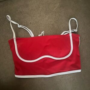 Red and White Bralette